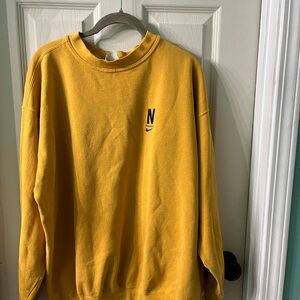 Nike Men's Golden Yellow Crewneck Sweatshirt